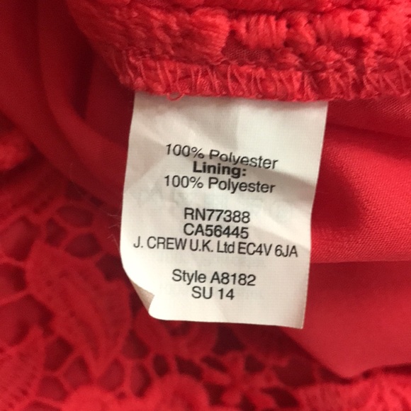 J. Crew Collection Red Lace Sheath Dress - Picture 7 of 8